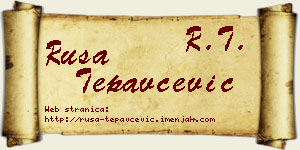 Rusa Tepavčević vizit kartica